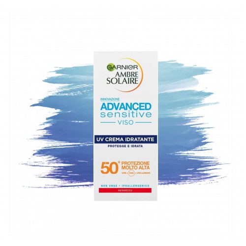 GARNIER AMBRE SOLAIRE UV CREMA GEL VISO ADVANCED SENSITIVE IP50+ PROTEZIONE MOLTO ALTA 50ml - 2808